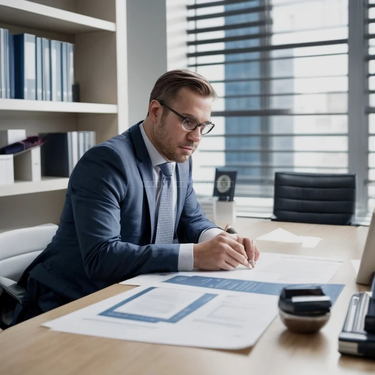 Legal documents and real estate agent consultation